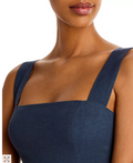 Aqua Square Neck Mini Tank Dress, Size Large by Vanessa Jane