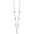 14K White Gold Lab Diamond Layering Necklace by Fine Color Jewels