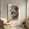 Lion And Girl Faith Wall Art by Tailored Canvases