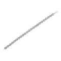 .925 Sterling Silver 2.0 cttw Diamond 7 Stone Floral Cluster Link Bracelet (I-J Color, I3 Clarity) -7.25" by Bids.com