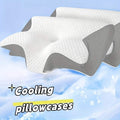 Ergonomic Memory Foam Neck Pillow – Slow Rebound, Back & Side Sleeper by DailySale