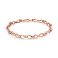 10K Rose Gold Plated .925 Sterling Silver 1/2 Cttw Diamond Infinity Link Tennis Bracelet (H-I Color, I2-I3 Clarity) -7â€ by Bids.com