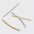 Metal Rhinestone Extra Long Bobby Pins 4pc Set by Boutique 23