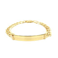 14k Yellow Gold 8 1/2 inch Mens Curb Chain ID Bracelet by Bids.com