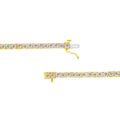 14K Yellow Gold Plated .925 Sterling Silver 3.0 Cttw Miracle-Set Diamond Tennis Bracelet (L-M Color, I2-I3 Clarity) - 7.25" by Bids.com