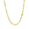 3.8mm 14k Yellow Gold Solid Figaro Chain by Bids.com