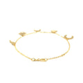 14k Yellow Gold 7 inch Bracelet with Polished Charms by Bids.com
