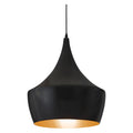 Zuo Copper Ceiling Lamp in Matte Black Finish by Vanessa Jane
