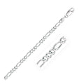 3.8mm 14k White Gold Solid Figaro Bracelet by Bids.com