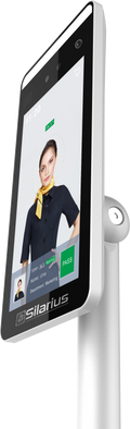 Silarius SIL-FRTEMP 7" Facial Time Attendance Access Control Terminal with Temperature Testing + Face Recognition and Mask Detection (Table Stand Included) NDAA Compliant by Silarius