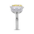 3Cttw Lab Grown Diamond (F/VVS) Toi et Moi Fashiion Halo Engagement Ring 14K Gold by Fine Color Jewels