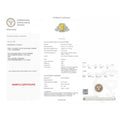 3Cttw Radiant Shaped Yellow Lab Grown Diamond (F/VS) Accented Three Stone Engagement Ring 14K Gold by Fine Color Jewels