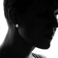 3CTW Oval Halo White, Blue, Pink Trio Opal Stud Earring Set by DailySale