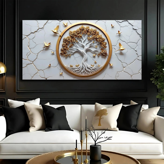 3D Celtic Tree of Life Wall Art - White by Tailored Canvases