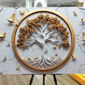 3D Celtic Tree of Life Wall Art - White by Tailored Canvases