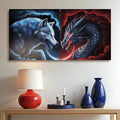 3D Dragon and Wolf Wall Art by Tailored Canvases