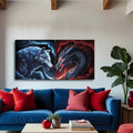 3D Dragon and Wolf Wall Art by Tailored Canvases