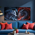 3D Dragon and Wolf Wall Art by Tailored Canvases