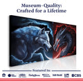 3D Dragon and Wolf Wall Art by Tailored Canvases