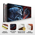 3D Dragon and Wolf Wall Art by Tailored Canvases