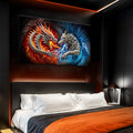 3D Dragon and Wolf Wall Art II by Tailored Canvases