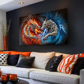 3D Dragon and Wolf Wall Art II by Tailored Canvases