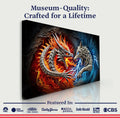 3D Dragon and Wolf Wall Art II by Tailored Canvases