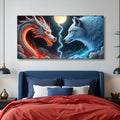 3D Dragon and Wolf Wall Art III by Tailored Canvases