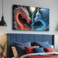 3D Dragon and Wolf Wall Art III by Tailored Canvases