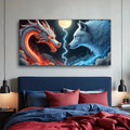 3D Dragon and Wolf Wall Art III by Tailored Canvases