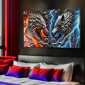 3D Dragon and Wolf Wall Art IV by Tailored Canvases