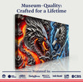 3D Dragon and Wolf Wall Art IV by Tailored Canvases