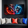 3D Dragon and Wolf Wall Art VI