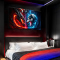 3D Dragon and Wolf Wall Art VI by Tailored Canvases