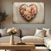 3D Floral Heart Wall Art III