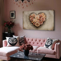 3D Floral Heart Wall Art III by Tailored Canvases