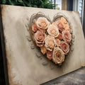 3D Floral Heart Wall Art III by Tailored Canvases