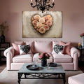 3D Floral Heart Wall Art III by Tailored Canvases