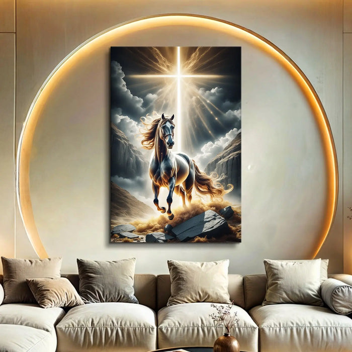 3D Horse Faith Wall Art II by Tailored Canvases
