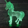 3D LED 7 Color Unicorn Table Lamp by DailySale