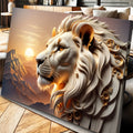 3D Majestic Lion Wall Art IV by Tailored Canvases
