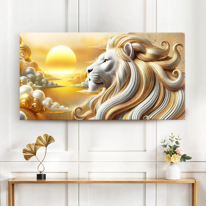 3D Majestic Lion Wall Art V by Tailored Canvases