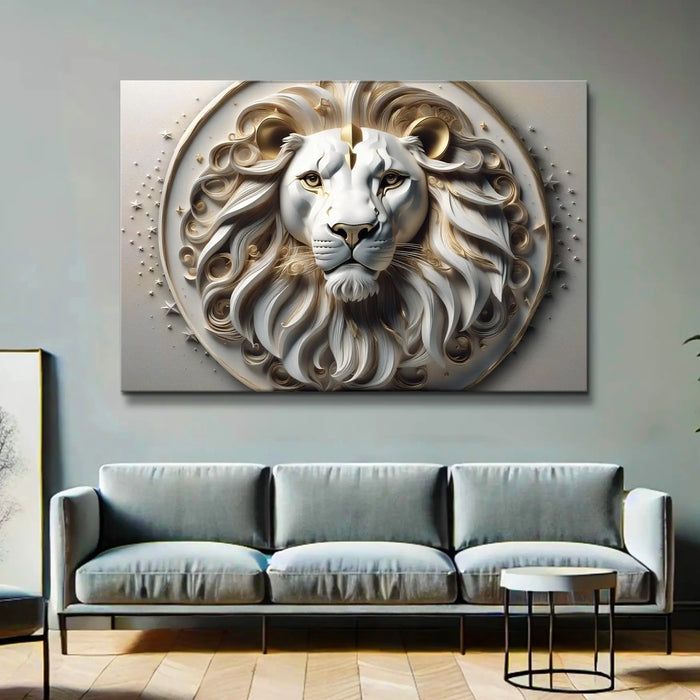 3D Majestic Lion Wall Art VI by Tailored Canvases