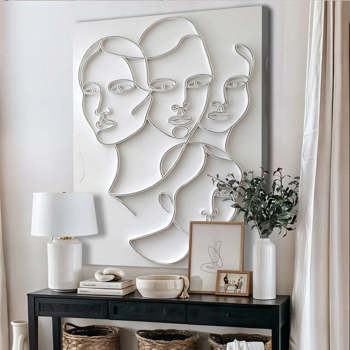 3D Minimalist Faces Wall Art by Tailored Canvases