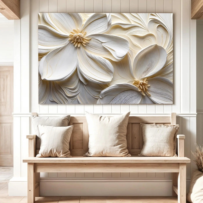 3D Minimalist Flower Wall Art II by Tailored Canvases
