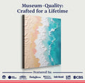 3D Minimalist Pink and Blue Ocean Wall Art by Tailored Canvases