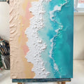 3D Minimalist Pink and Blue Ocean Wall Art by Tailored Canvases