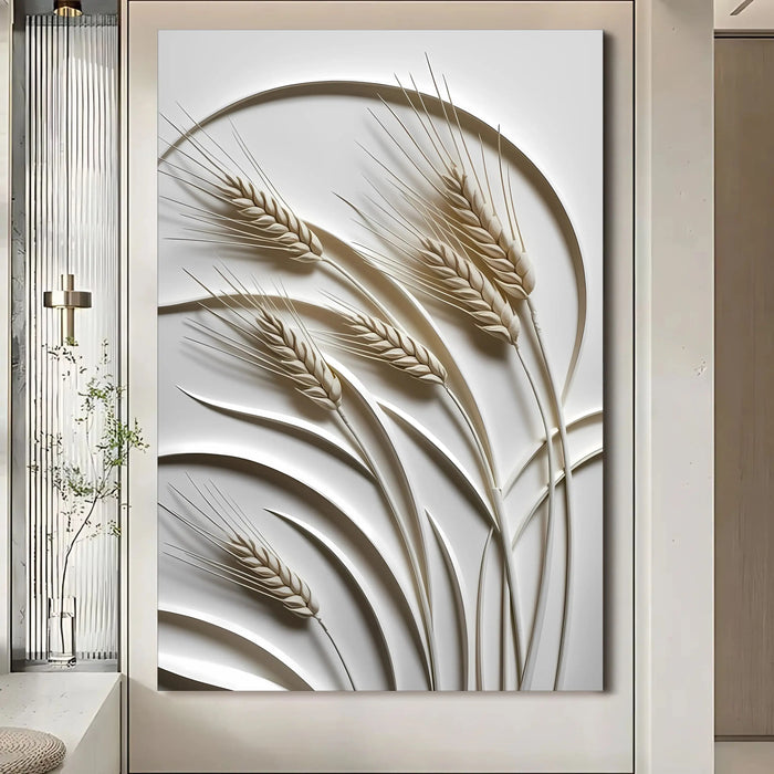 3D Minimalist Wheat Wall Art by Tailored Canvases