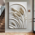 3D Minimalist Wheat Wall Art by Tailored Canvases