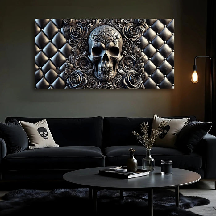 3D Rose And Skull Wall Art IV by Tailored Canvases